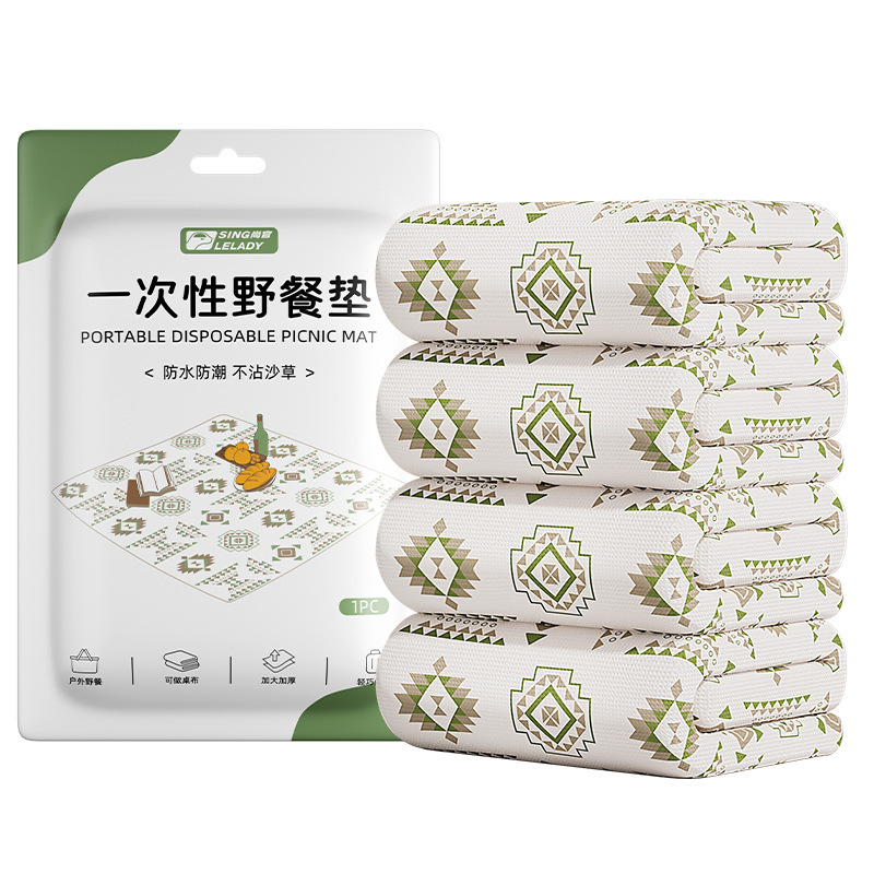 Disposable picnic mat dirty outdoor moisture-proof mat single double waterproof oil-proof beach mat lawn camping mat