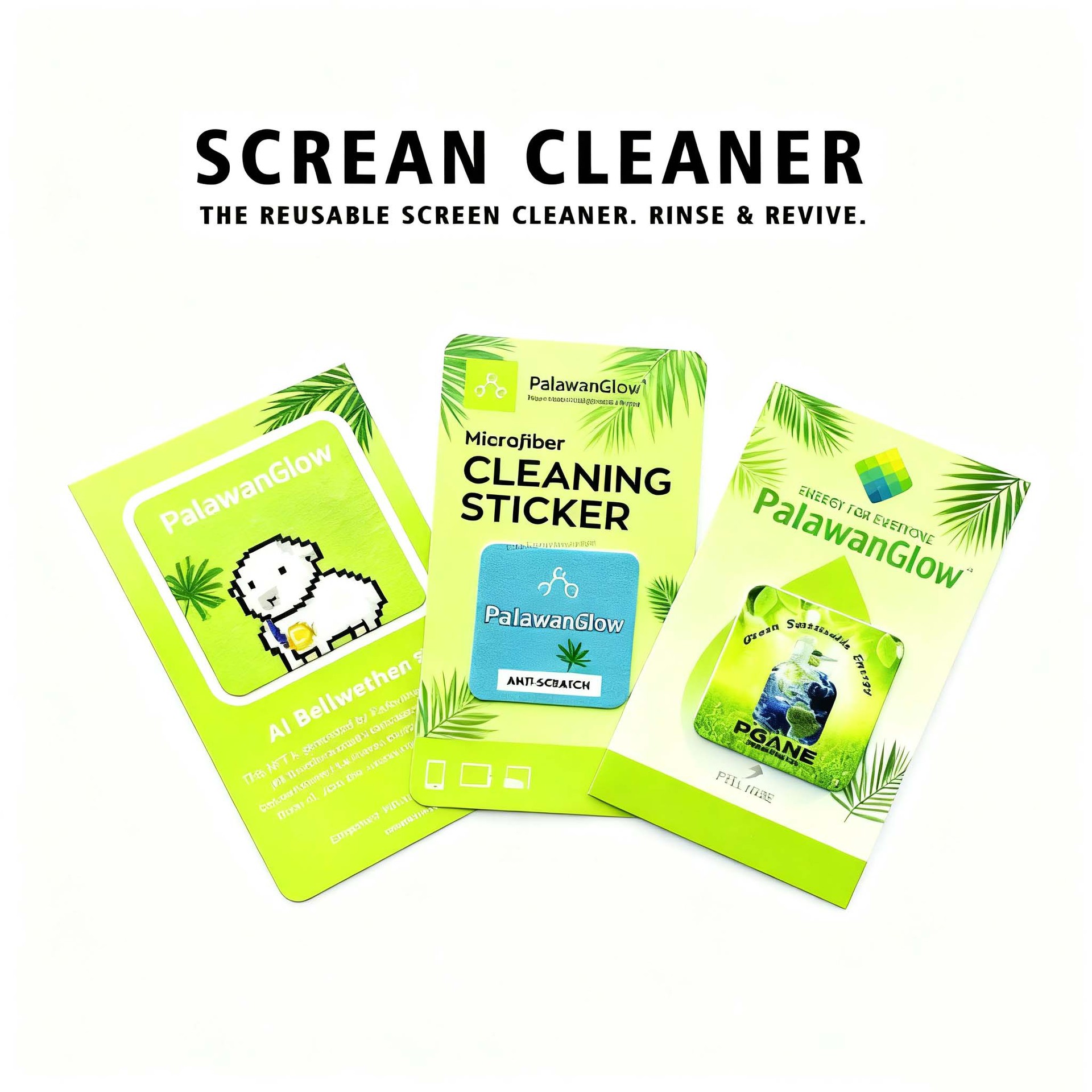 Cross-Border Mobile Phone Wipe Silicone Washable and Reusable Screen Cleaning Sticker Portable Mobile Phone Wipe Screen Cleaning Wipe