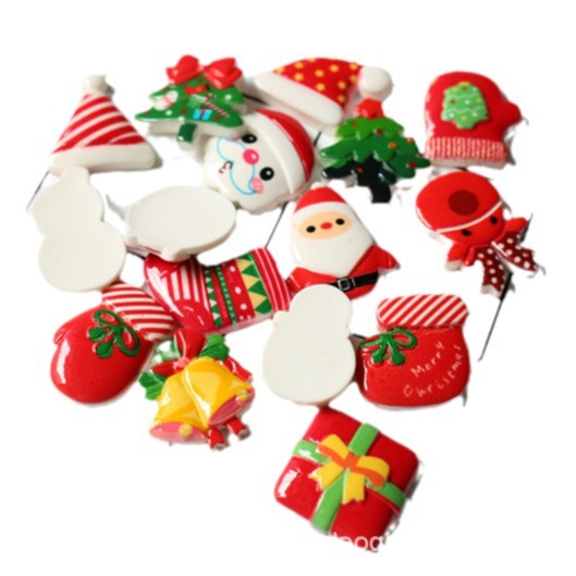 diy Christmas decoration accessories Santa Claus snowman crutch children hair accessories refrigerator sticker shoe hat decoration material