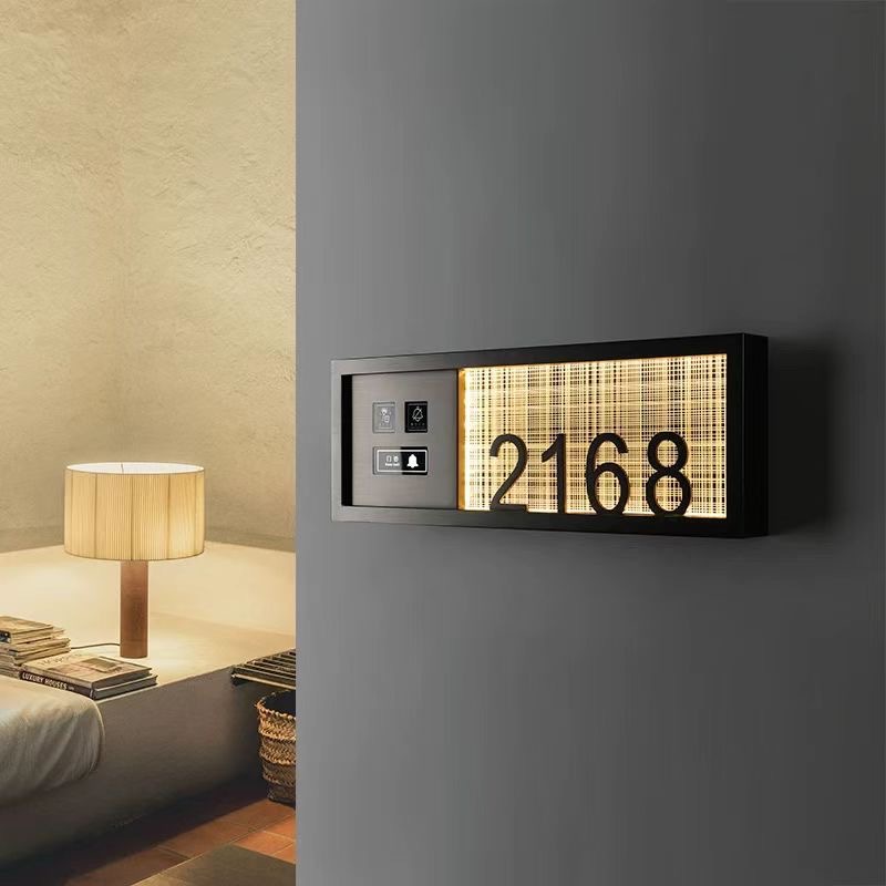 High-end hotel doorplate stainless steel doorplate luminous doorplate hotel luminous doorplate stainless steel luminous doorplate