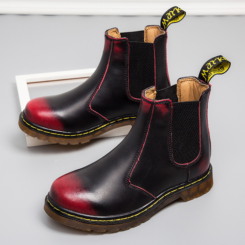 D Chelsea Boots Men's R2976 Couple Martin Boots Fashion British Short Boots Men's and Women's Casual Elite Martin Shoes