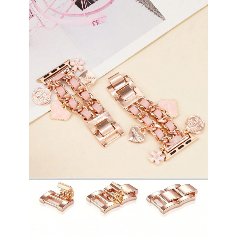 Cross-Border Style Alloy Watch Band with Pendant Fit For38 40 41 4244