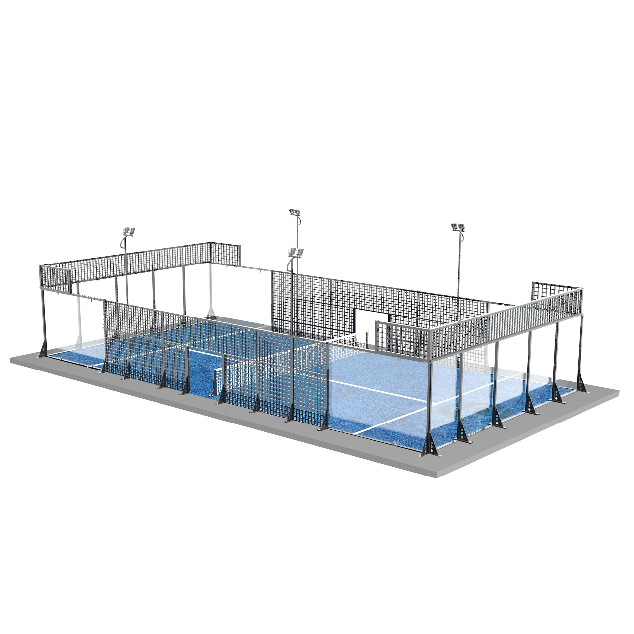 Panel Tennis Court Paddle Tennis Court Panoramic Panel Tennis Court 20*10m Pannier Room