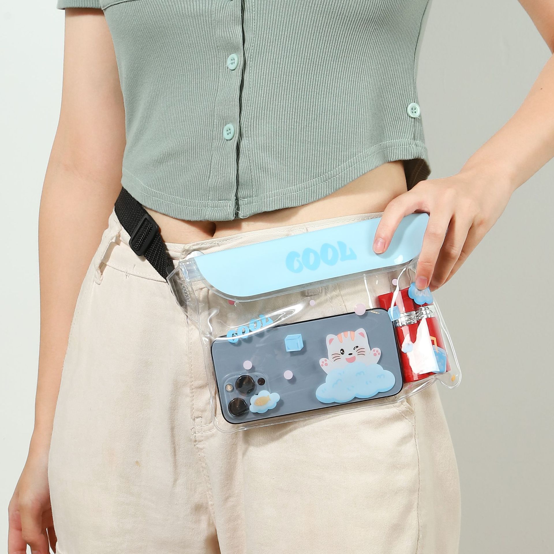 Водонепроницаемая сумка для мобильного телефона большой ёмкости, уличная герметичная сумка для сплава, водонепроницаемая сумка для плавания, поясная сумка с тремя слоями