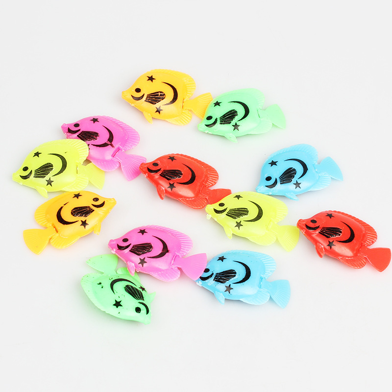 Tropical model fake fish tank decoration toy landscape floating simulation fish plastic fish floating small fish