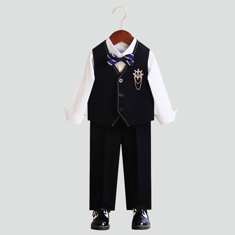 Children's Suit suit British Style Flower Boy Host One-year-old Dress Boy's Speech Piano Handsome Show Dress