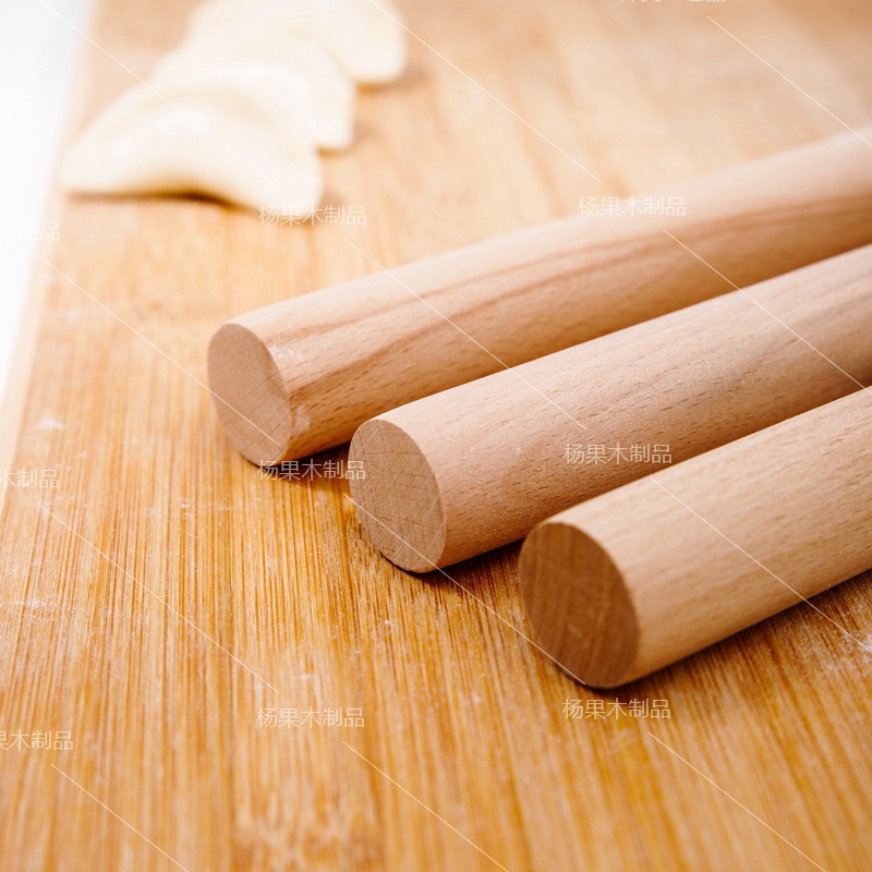 Factory in stock wholesale solid wood rolling pin beech wood lacquer-free printing rolling pin rolling pin rolling pin rolling pin leather pressing pin