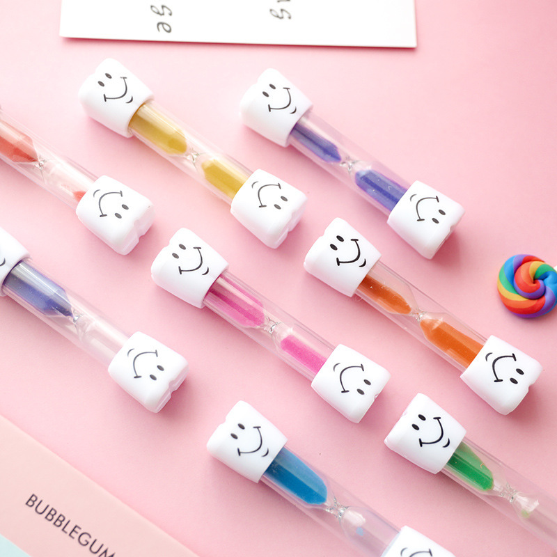 Cartoon Brushing Timing Hourglass Drop-proof Children's Creative Self-discipline Three Minute Timer Ornament Toys Wholesale Gift