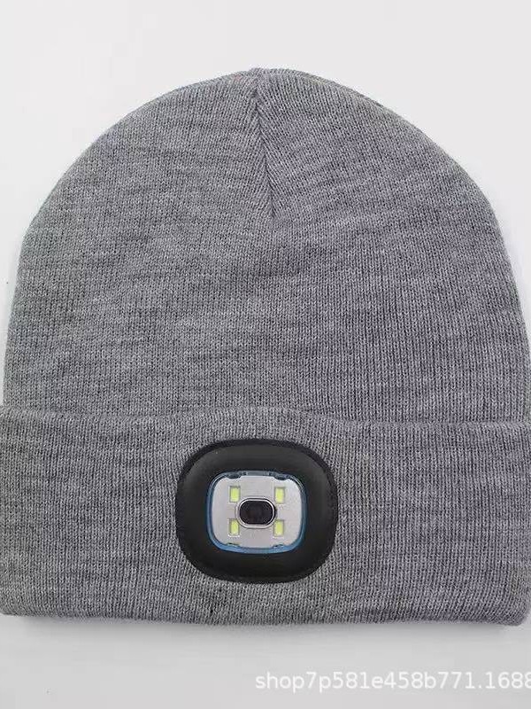 Rechargeable Knitted Hat with Light, Led Light Hat, Luminous Led Knitted Hat, Led Luminous Knitted Hat, USB Hat Light