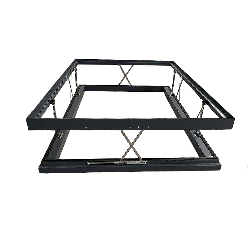 Intelligent Electric Skylight Aluminum Alloy Sloping Flat Roof Attic Sliding Skylight Basement Light Well Sun Room Skylight