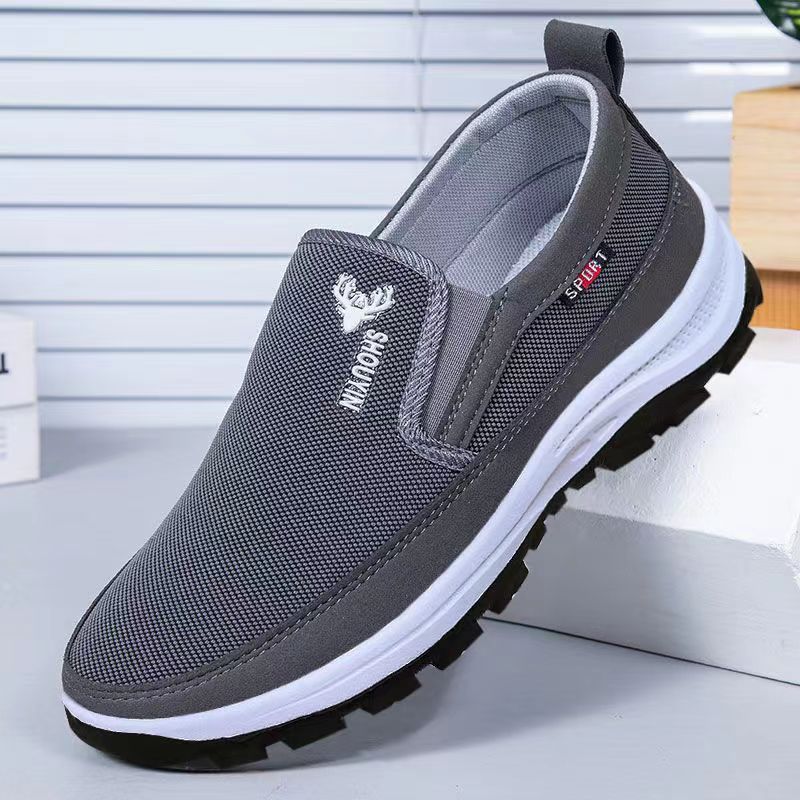 Spring New Style Old Beijing Cloth Shoes, Walking Shoes, Men's Casual Shoes, Low-Top Soft-Soled Canvas Shoes, Middle-Aged and Elderly Shoes