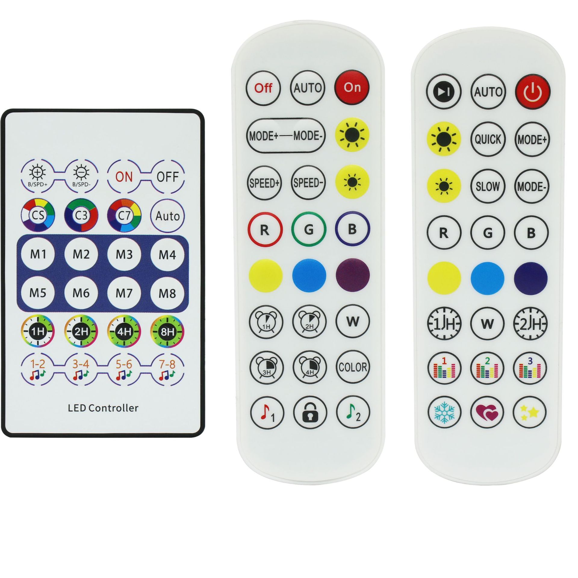 24-Key Remote Control 44-Key Ir Dimmer Rgb Light Strip Remote Control Controller Rf17-Key Wireless Stepless Dimming