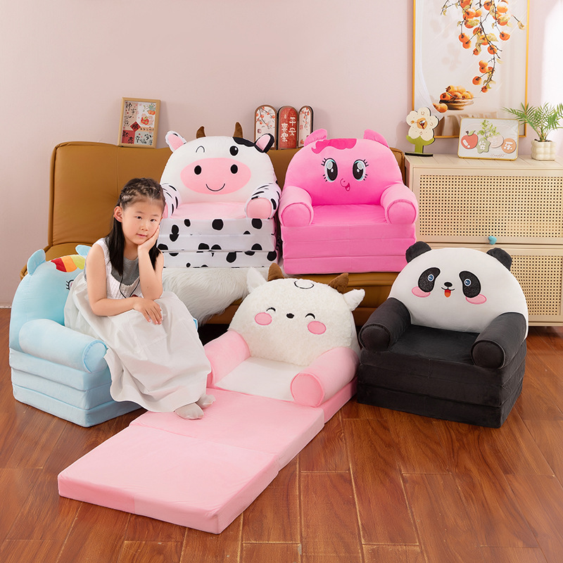 Three-layer Children's Folding Sofa Cartoon Multi-function Infant Seat Stool Boys and Girls Princess Lazy Seat