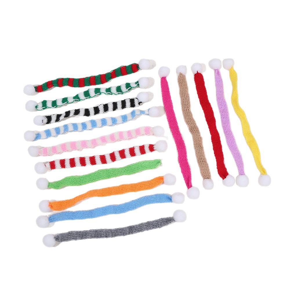 in stock Mini Knitted Wool Small Scarf Doll Little Yellow Duck Scarf Decoration