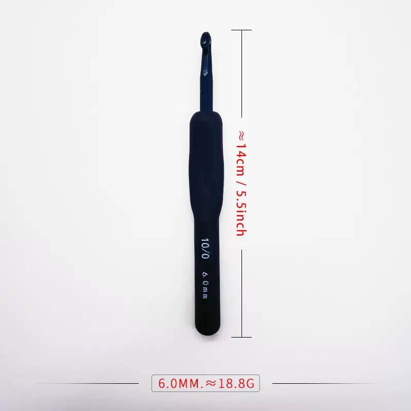 Amazon New Product Blue Tpr Handle Crochet Accessory Set Wool Knitting Tool Blue Soft Handle Crochet Set