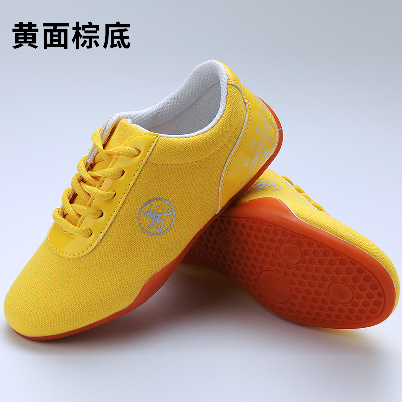 Beef Sole Tai Chi Shoes Women's Summer Breathable Canvas Shoes Performance Martial Arts Training Shoes Tai Chi Practice Shoes Men's Sports Shoes