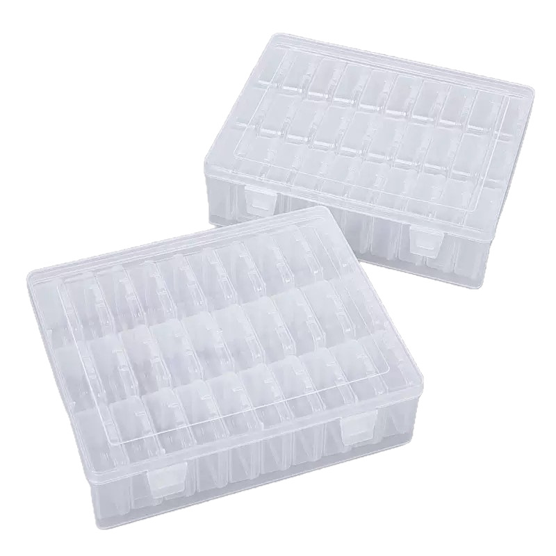 Pindou Storage Box Tool Box with Lid Packaging Box Manicure Wearable Nail Plastic Box Hardware Accessories Transparent Partition Box