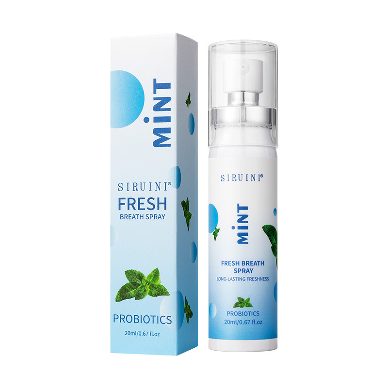 SIRUINI cross-border fruit mouth spray mouth spray 20ml English version of fresh probiotic breath freshener