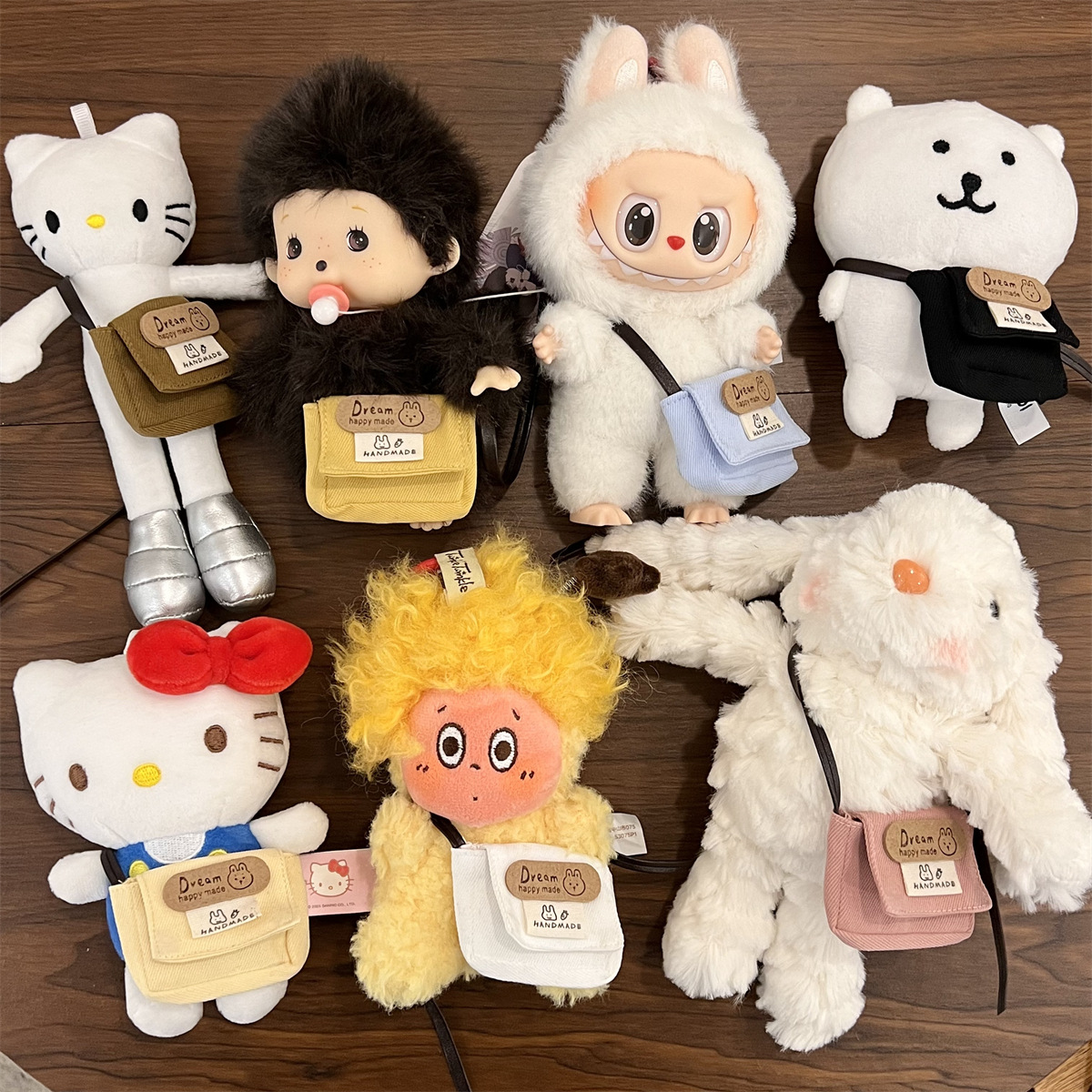 Baby Clothes Accessories Accessories Labubu Gazi Sister Kt Cat Long Legs Zsiga Canvas Small Shoulder Bag Mini Canvas Bag