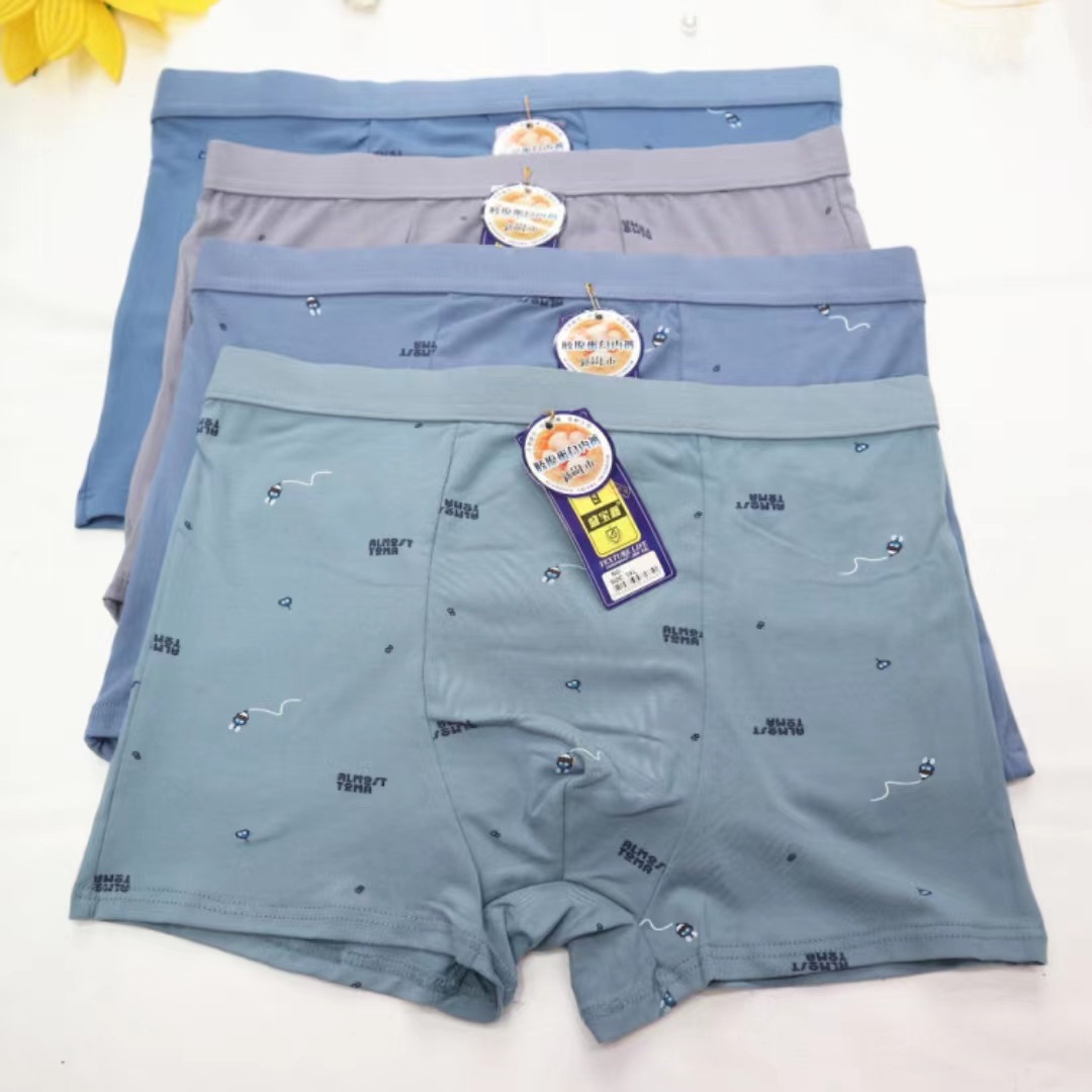 Men's Underwear Mid-Waist Boxer Briefs Men's Boxer Briefs Loose, Breathable and Comfortable Large Size Boys' Sports Boxer Shorts