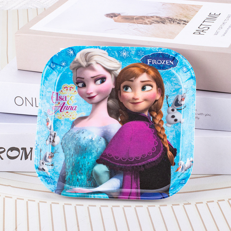 Square Small Bone Dish Imitation Porcelain Dried Fruit Plate Dining Table Garbage Plate Snack Melon Seeds Fish Bone Plate Cartoon Household Spit Bone Plate