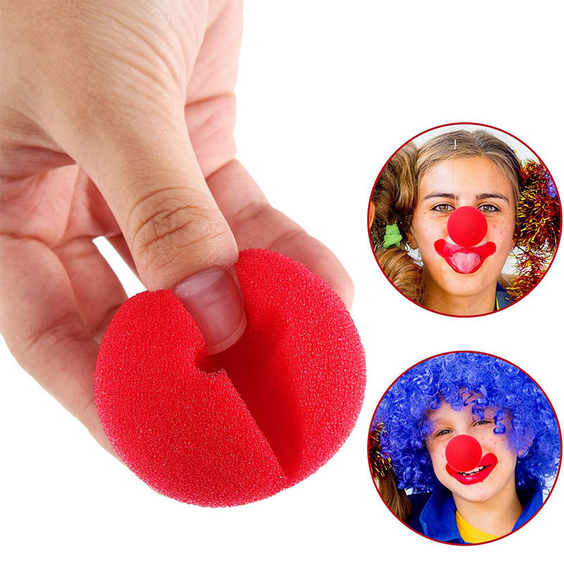 Halloween cosplay clown nose 3/4/5/6cm sponge red nose ball funny sponge props