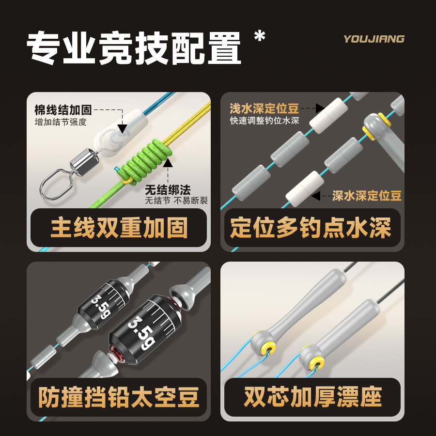 Qianlilai fishing line group finished fishing line main line group suit knotless rod slightly rope imported nylon line fishing line group