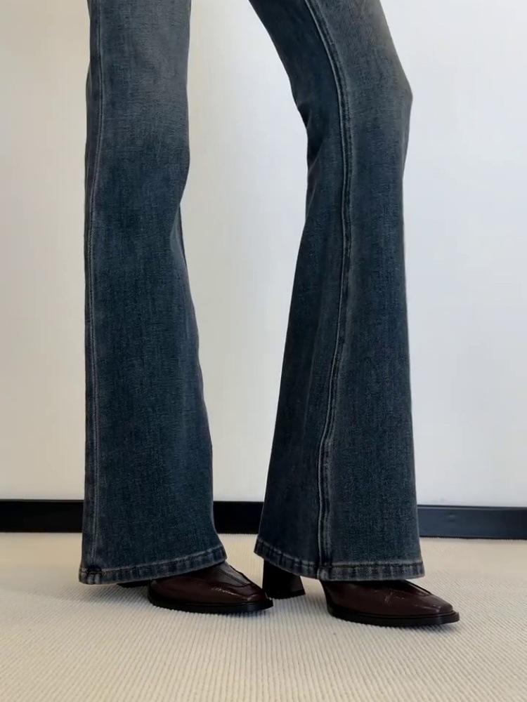 Sheepskin Version ~ Retro Elegant Thick Heel High Heel Slim Boots 2025 New Fashion Versatile Square Toe Short Tube Small Nude Boots