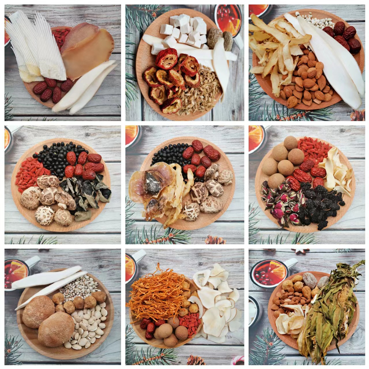 Guangdong Soup Ingredients Pack, Soup Ingredients with Five-Fingered Peach, Nourishing and Health-Preserving Ingredients, Mushroom Soup Ingredients Pack, Stewed Pigeon Soup, Tonic Ingredients