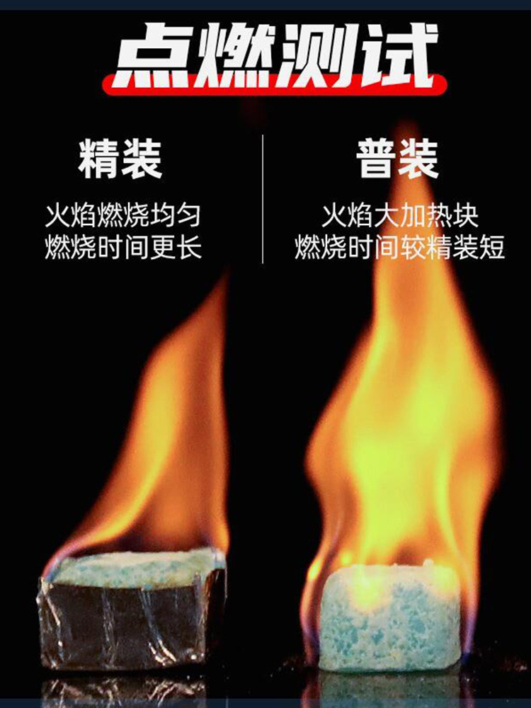 Tin Foil Solid Alcohol Block Commercial Burn-Resistant Hardcover Alcohol Wax Ignited Grilled Fish Dry Pot Small Hot Pot Gold Alcohol Block