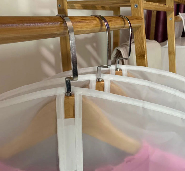 Clothes Dust Cover Hanging Pocket Clothes Dust Cover Suit Storage Hanging Down Jacket Household Wardrobe Coat Bag