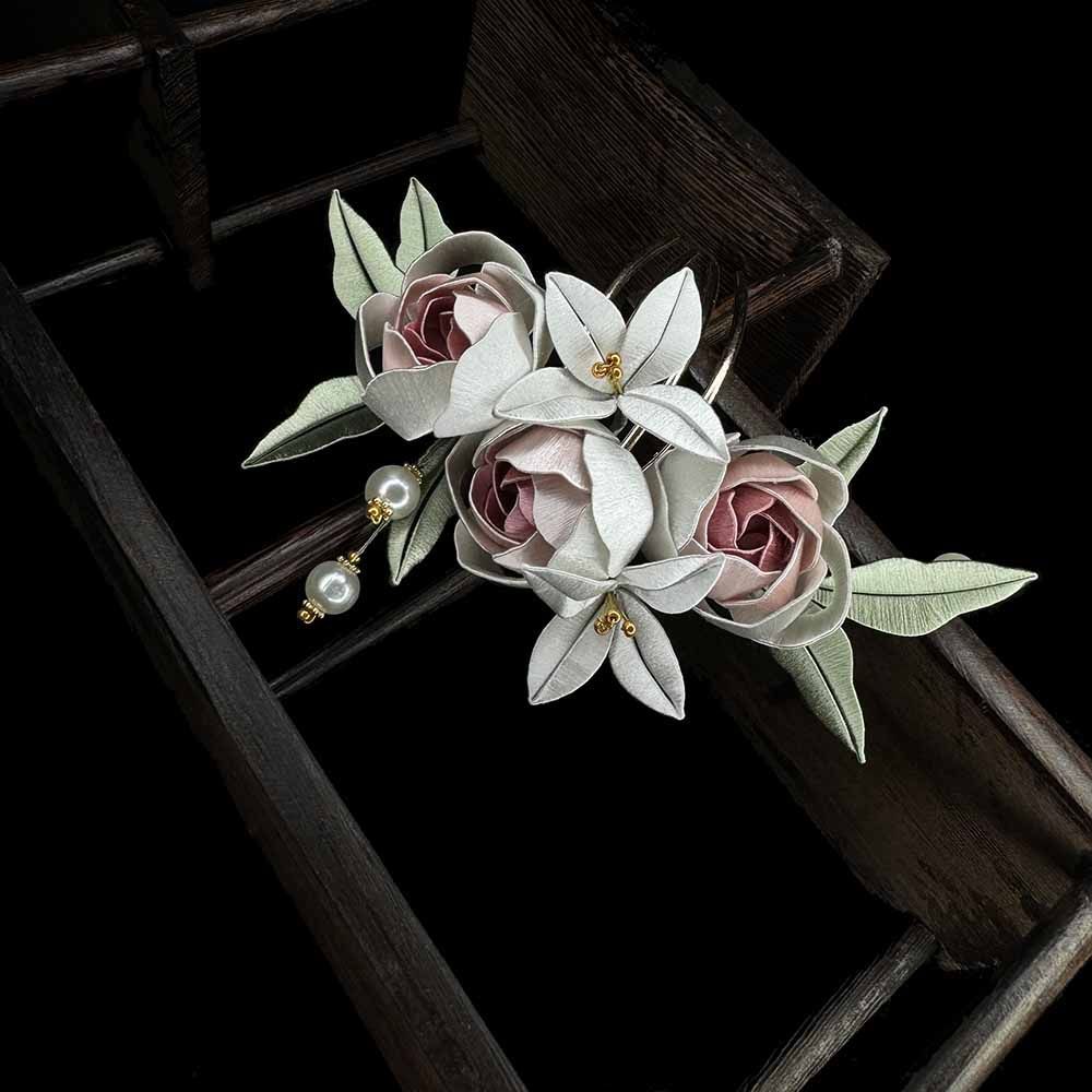 Ancient Style Hair Accessories, Han Dynasty Accessories, Finished Flower-Wrapped Cheongsam, Hammer Handmade Jewelry, Girlfriend Gift, Sister