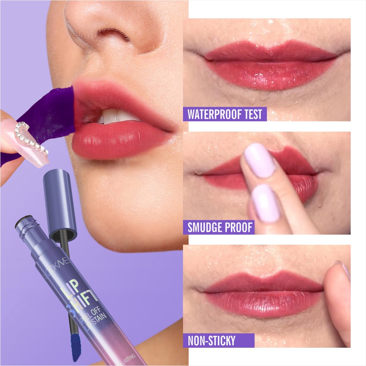 Lookave Export Peel-Off Lip Gloss Lip Liner Full English Lip Gloss Peel Off Lip Stain