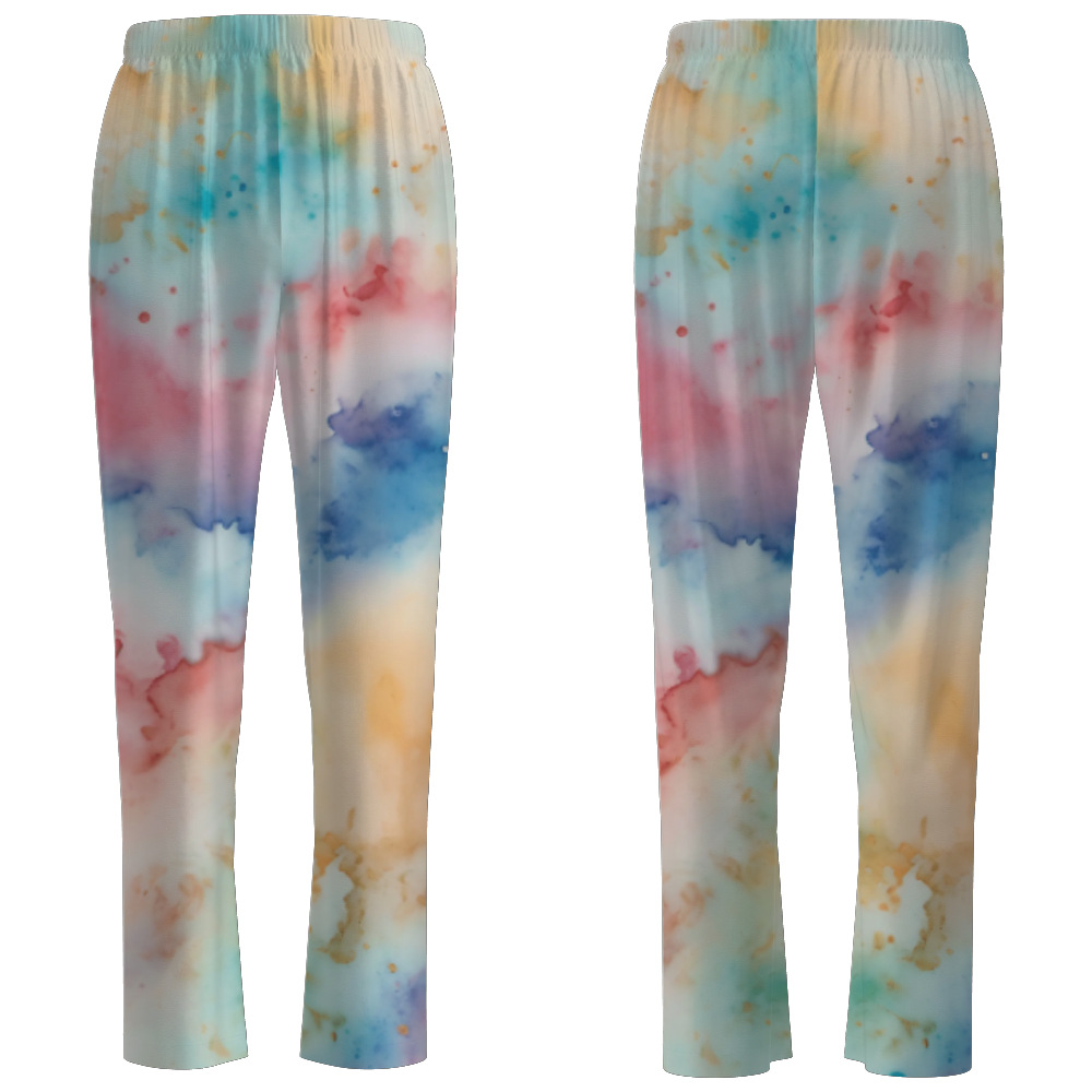 Cross-Border Amazon Best-Selling Cartoon Hand-Painted Pajamas 3D Digital Printing Home Wear Pants Pants Pants