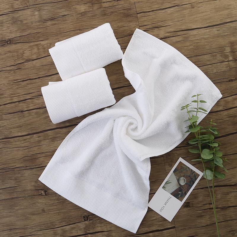 Wholesale Five-Star Hotel Bath Towels, Hotel Pure Cotton White Towels, Absorbent and Lint-Free, Men's and Women's Thick Beauty Salon Bathing Towels