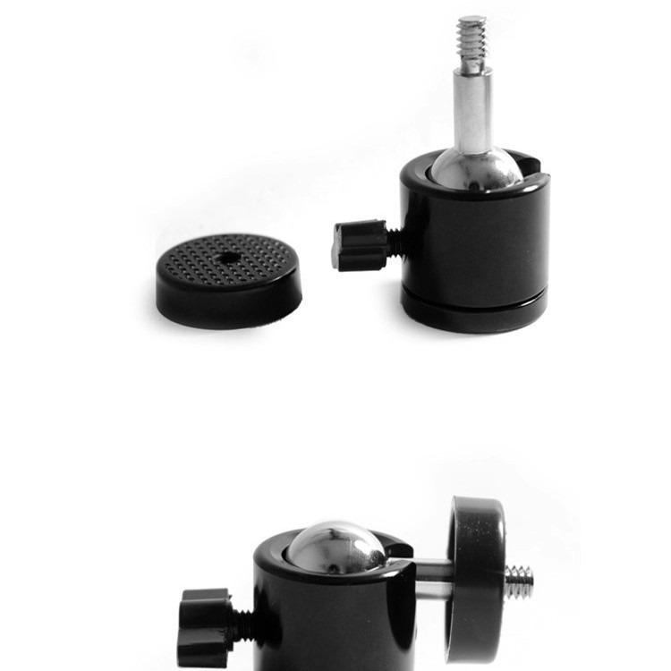 Mini 360-Degree Metal Gimbal, Live Broadcast Fill Light, Rotating Gimbal, Hot Shoe, Tripod, Photography Accessories