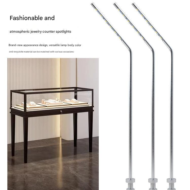 Led Spotlight Pole Counter High Color Rendering Spotlight Jewelry Display Cabinet 3W Column Adjustable Height Jewelry Surface Mounted