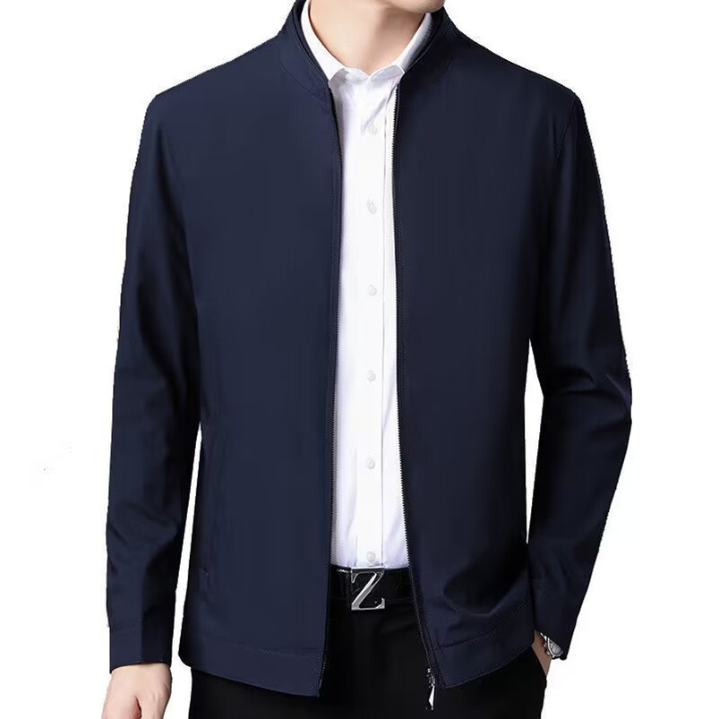 Men's Jacket Spring and Autumn New Casual Jacket Men's Middle-aged Men's Top Loose Collar Business Dad's Top