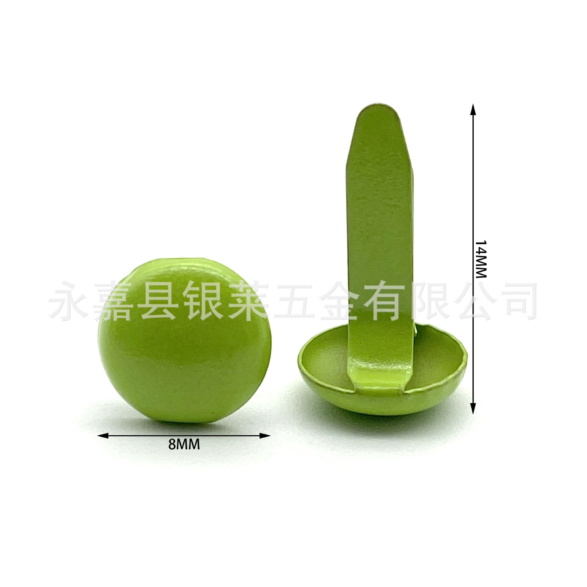 New 8*14mm Colorful Painted Two-Legged Nails Round Head Double-Legged Nails