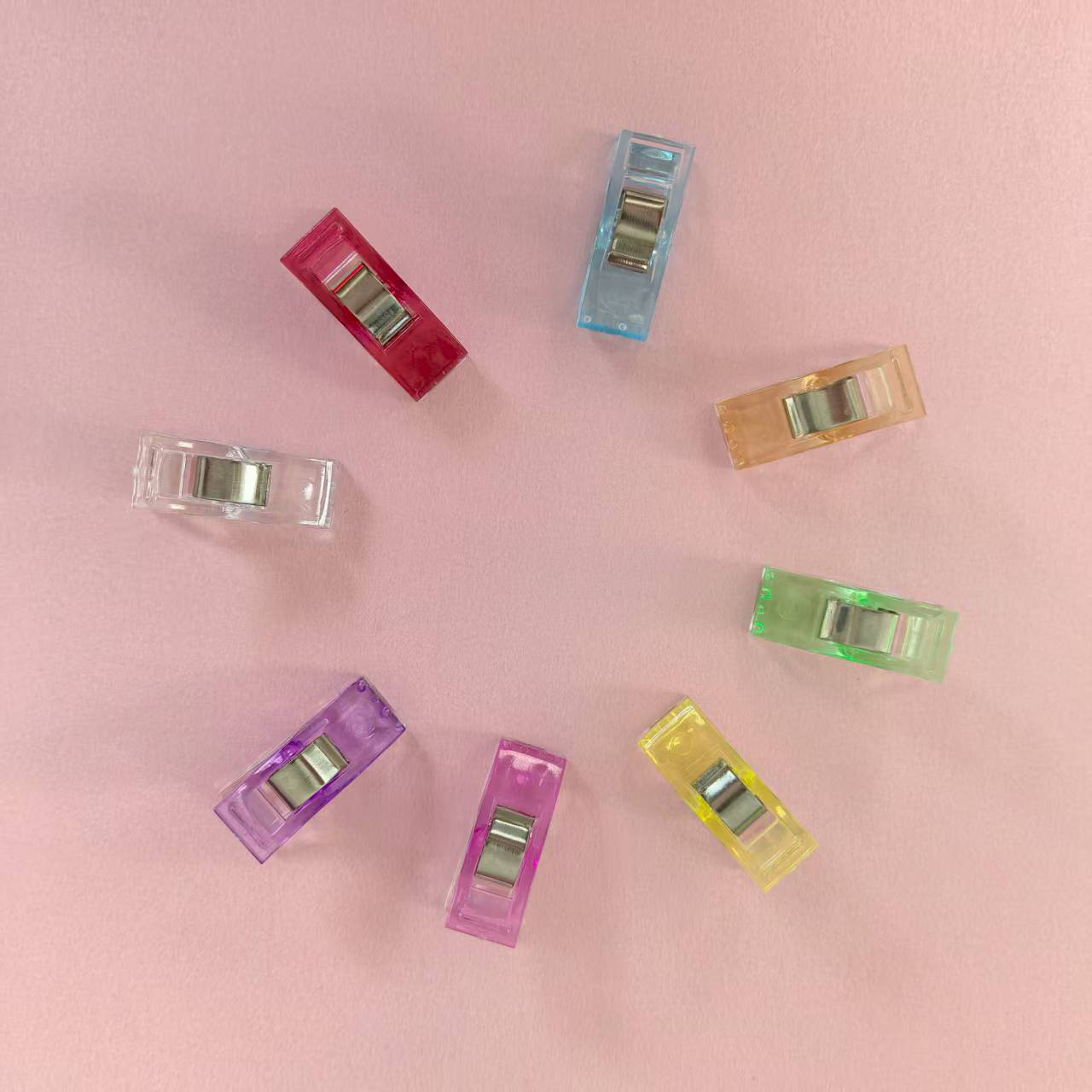 Cross-Border Hot-Selling Patchwork Sewing Clips, Colorful Hemming Clips, Small, Medium and Large Clips, Ax Clips, Plastic Clips, Ready for Supply
