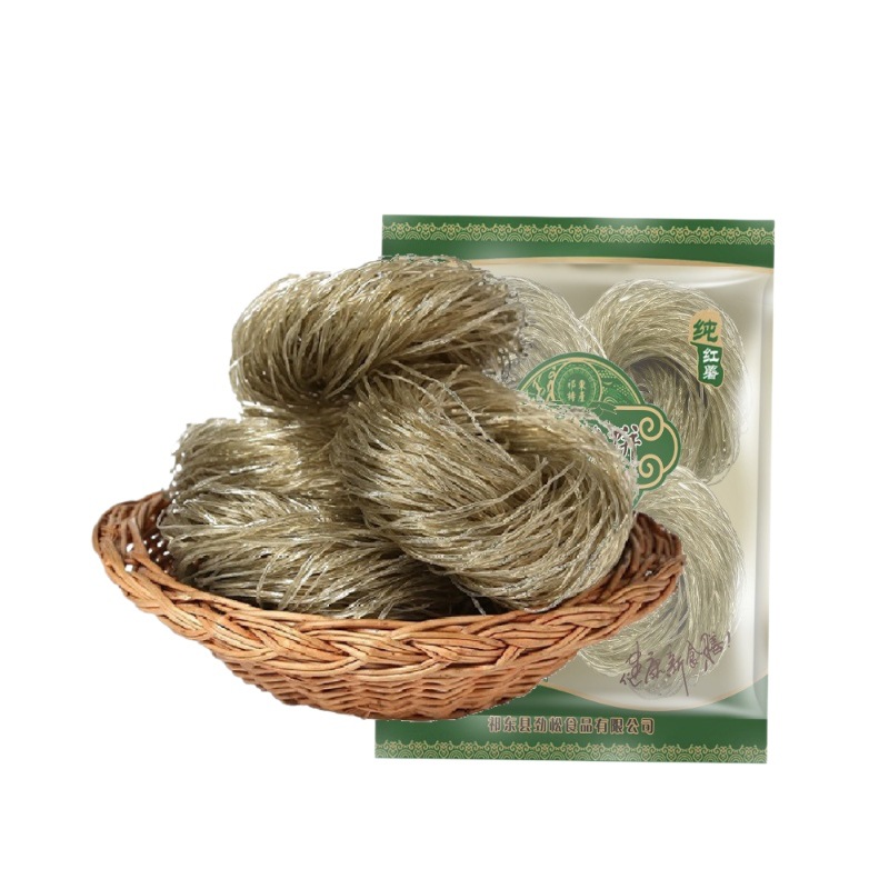 Winter Brand 250g Handmade Sweet Potato Sweet Potato Sweet Potato Circle Vermicelli Wholesale Spicy Hot and Sour Noodles Hunan Specialty