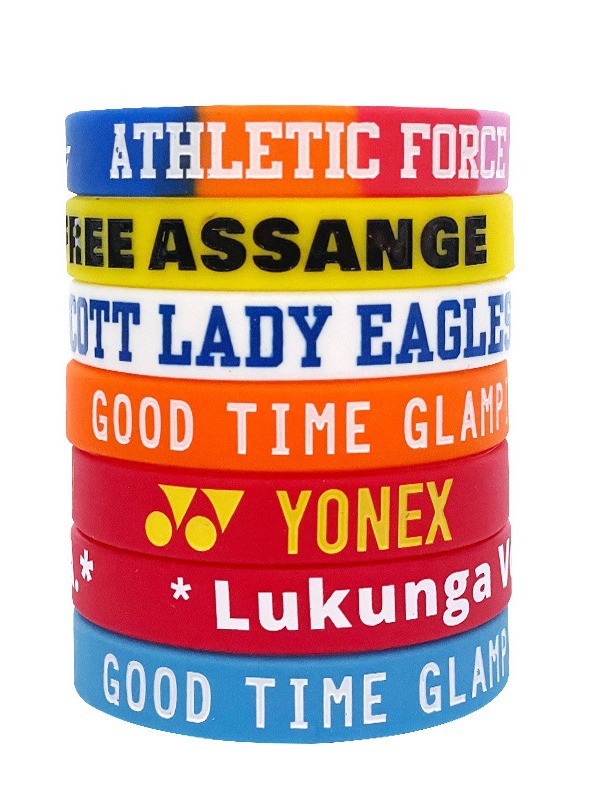 Silicone bracelet custom adult men's and women's children's printing lettering basketball sports wrist band group activities custom