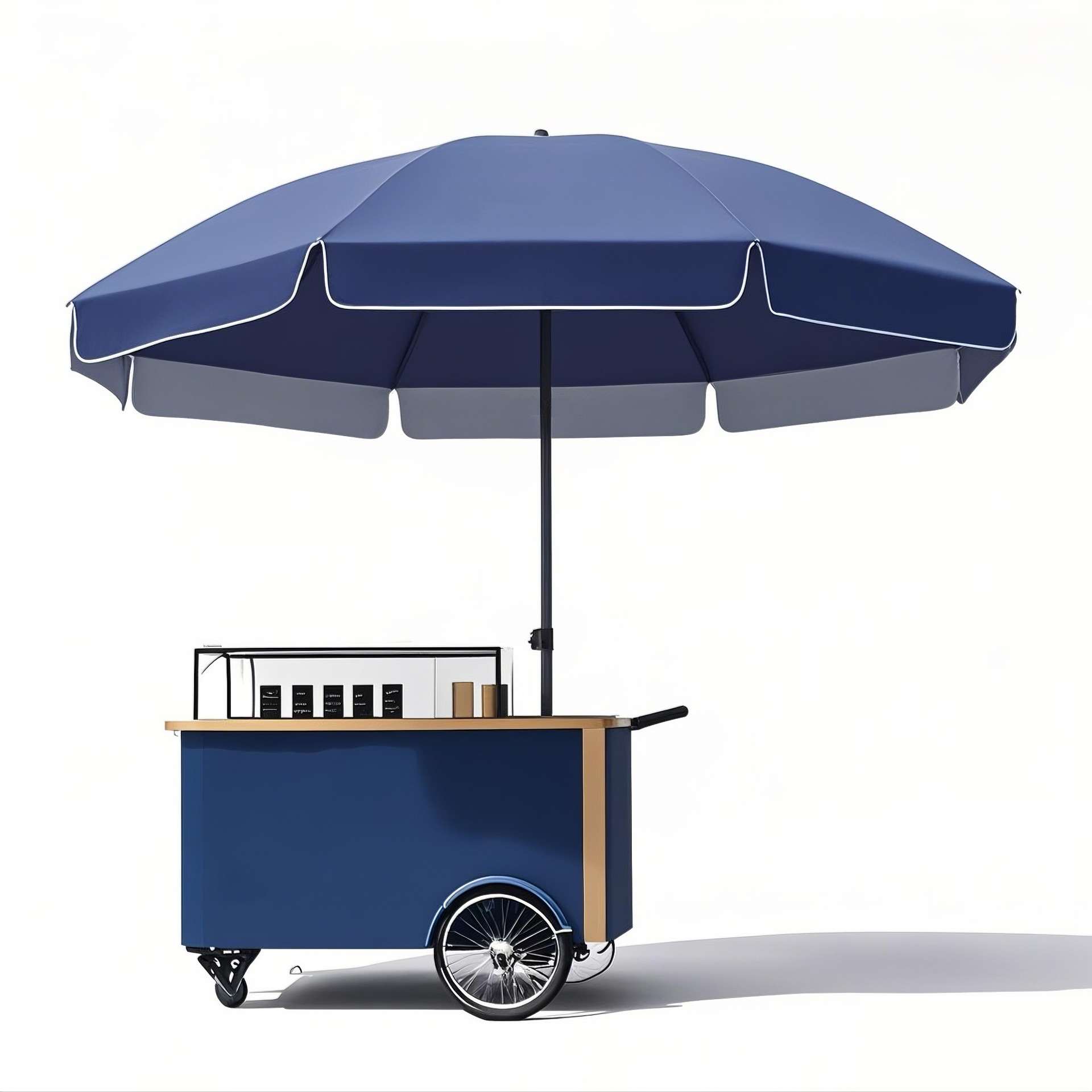 Outdoor parasol stall sentry box commercial large umbrella bazaar UV-proof sunscreen silver glue waterproof stall umbrella manufacturers