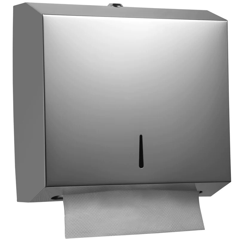 Wall-Mounted Paper Towel Box Stainless Steel Hotel Home Kitchen Paper Towel Box Bathroom Punch-Free Paper Towel Holder