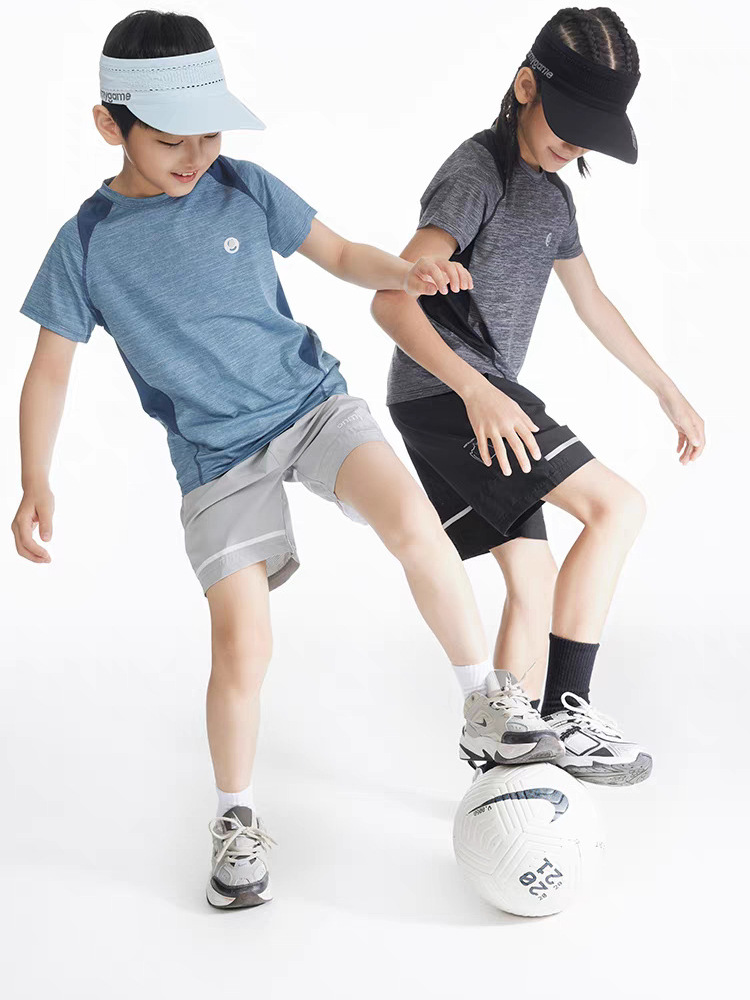 Children's Quick-drying Short-sleeved T-shirt Summer New Style Comfortable Stretch Teenagers Short-sleeved Quick-drying Sports Short-sleeved