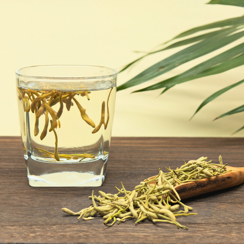 Fengqiu Honeysuckle Dried Flowers 35g Canned Herbal Tea Soaked in Water Mountain Honeysuckle Chinese Herbal Medicine Source Factory Wholesale