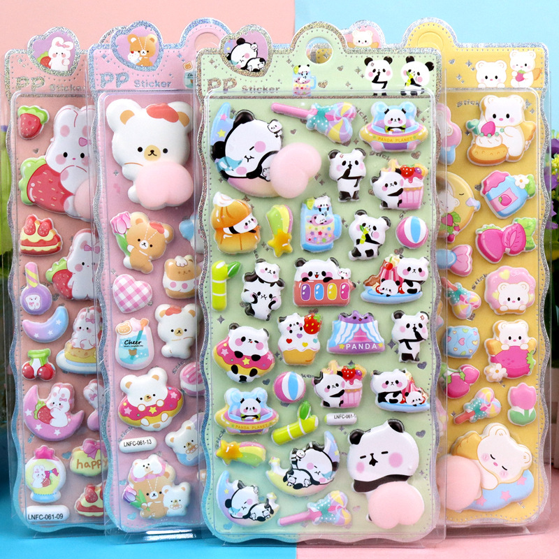 Thickened Soft Cute Butt Pinch Decompression Stickers for Kidsren Cartoon Labubu Unicorn Sanrio Animal Panda