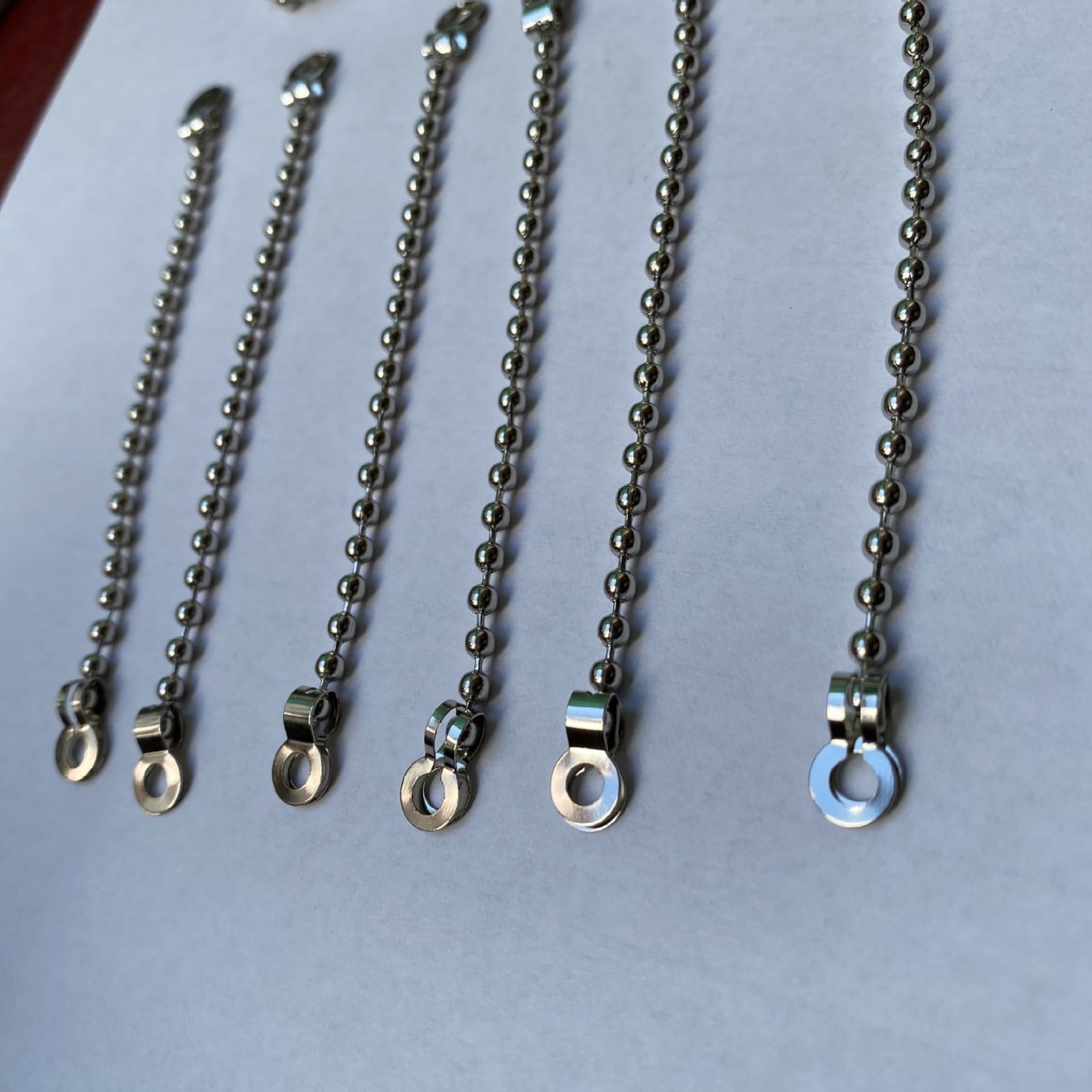 Factory wholesale in stock glass bead chain stainless steel glass bead chain color glass bead chain Welcome to order