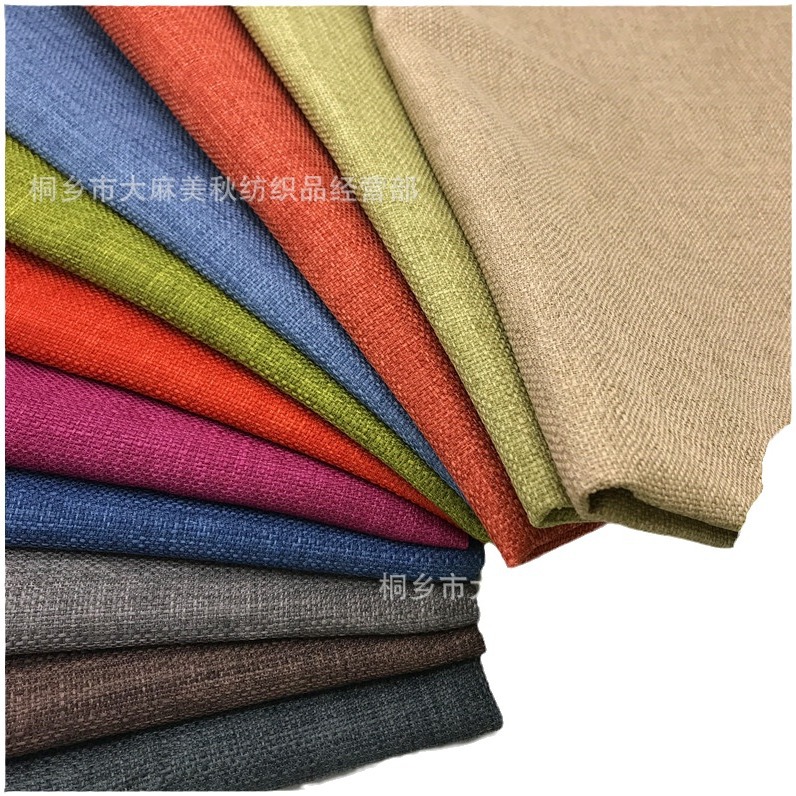 Factory Direct supply thickened Doris bamboo artificial linen sofa fabric cushion pillowcase home decoration fabric