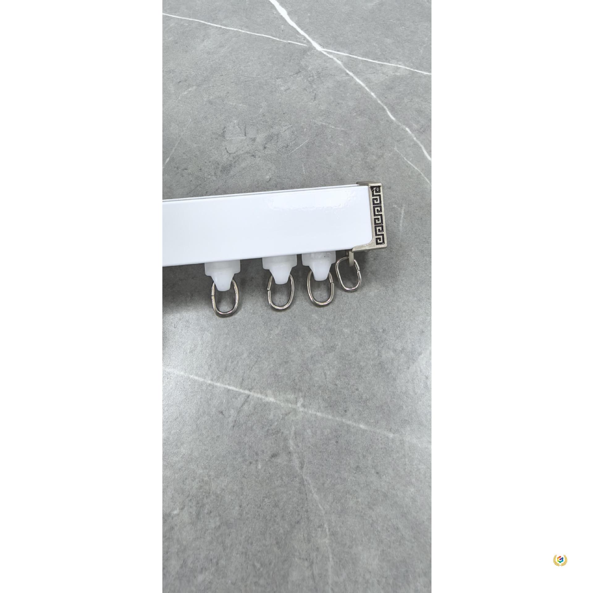 Алюминиевый карниз для штор, U-образный для эркера, балкона, бесшумный изогнутый карниз, прямой одинарный и двойной верхний карниз, утолщенный